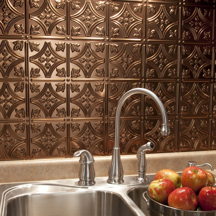 Oil Rubbed Bronze Traditional Decorative Vinyl Backsplash Kit