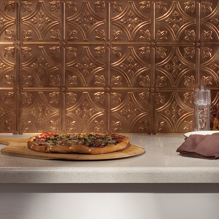 Antique Bronze Vinyl Decorative Backsplash Panels Kit