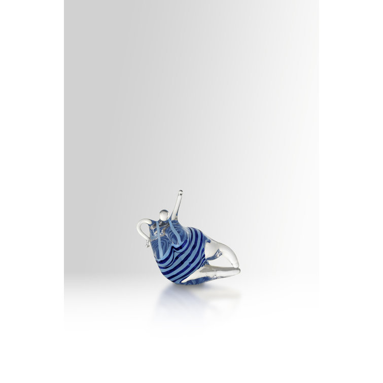 Euphoria Dance Turquoise Glass Figurine, 5.91 Inches