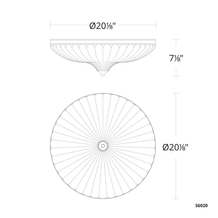 Roma Large Polished Chrome Crystal LED Flush Mount
