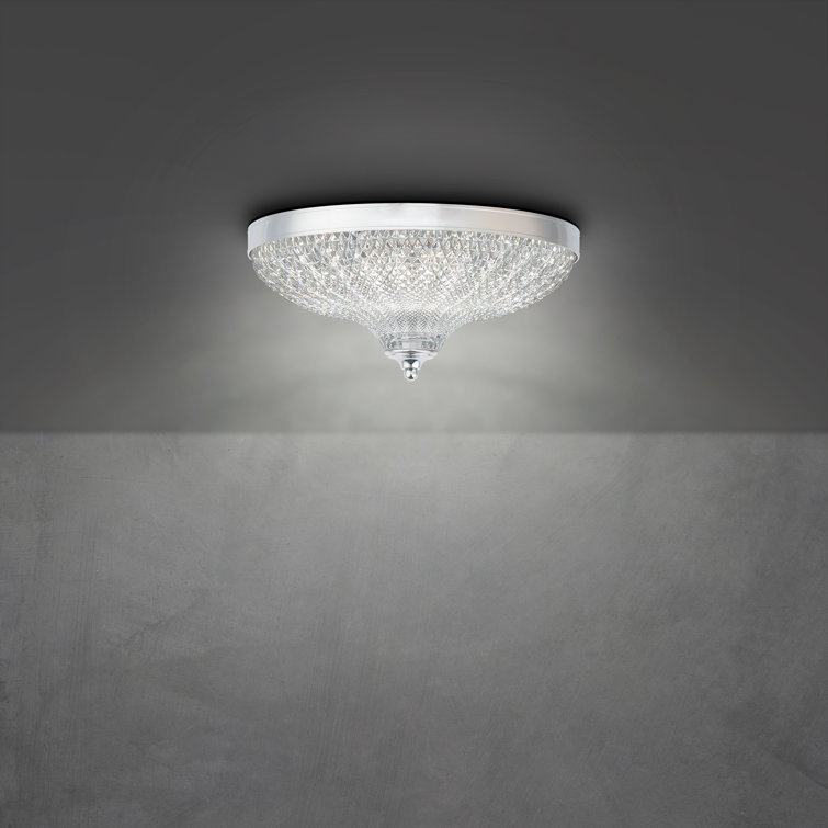 Eleganza Optic Crystal LED Flush Mount in Polished Chrome