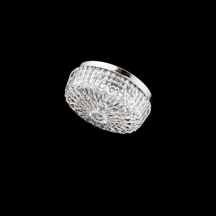 Heritage Crystal Polished Nickel LED Flush Mount