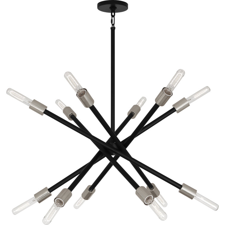 Polished Nickel 12-Light Sputnik Chandelier
