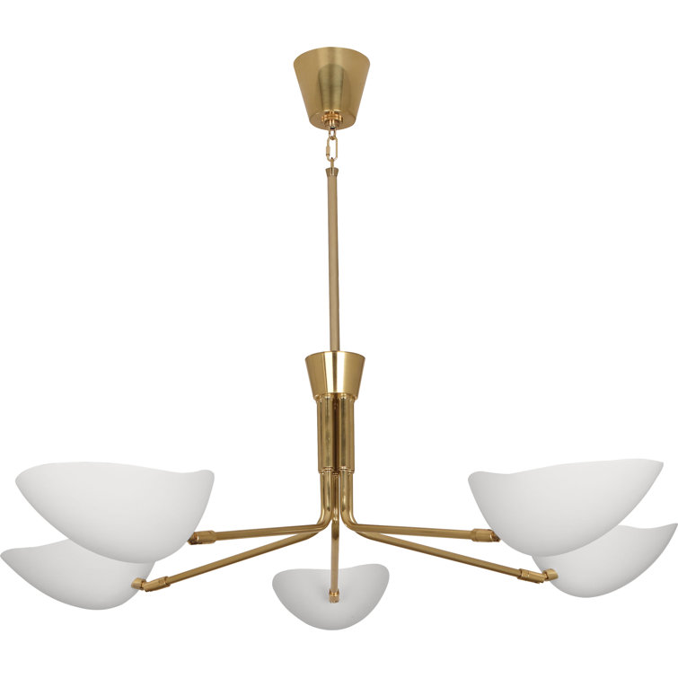 Rico Espinet Racer Adjustable 5-Light Brass Chandelier