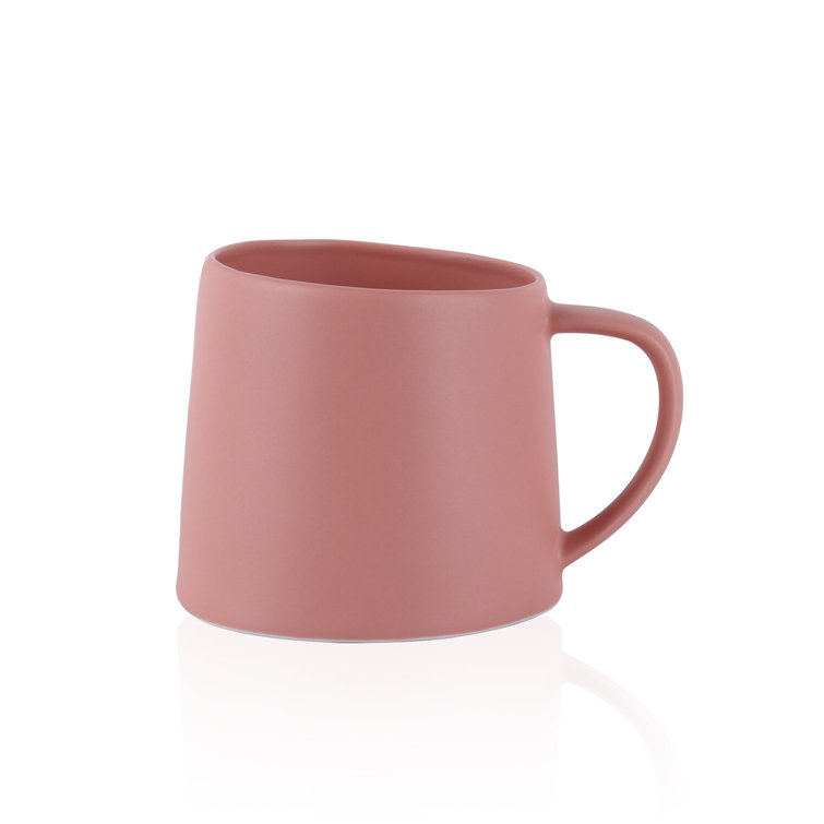 Terracotta Ceramic Minimalist Mug Set, 12 oz, Set of 6