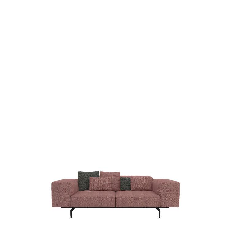 Largo 88'' Gubbio Pink Cotton Blend 2-Seater Sofa