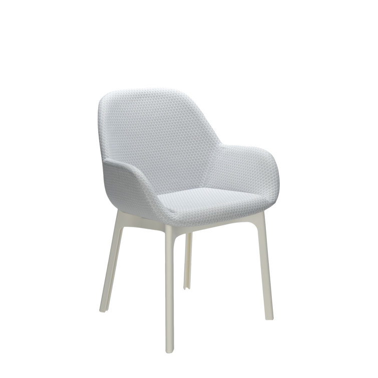 Patricia Urquiola Gray/White Floral Plastic Armchair