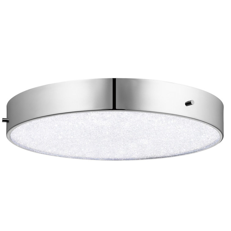 Chrome Crystal LED Flush Mount Ceiling Light