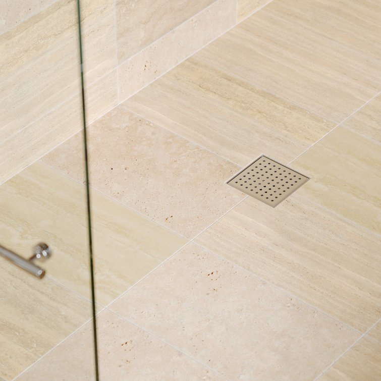 8" Square Brushed Nickel Stainless Steel Shower Drain