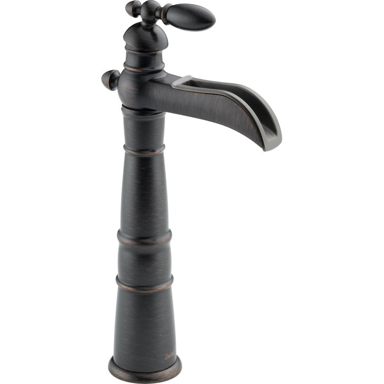 Modern Venetian Bronze Single Hole Vessel Faucet with Ceramic Disc