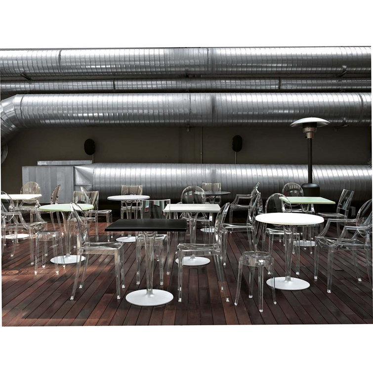 Philippe Starck 28" Round Acrylic Outdoor Coffee Table in Black