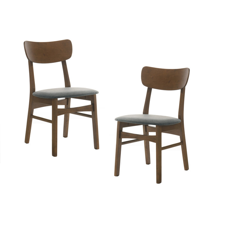 CoSoTower Modern Upholstered Grey Ladder Back Dining Chair