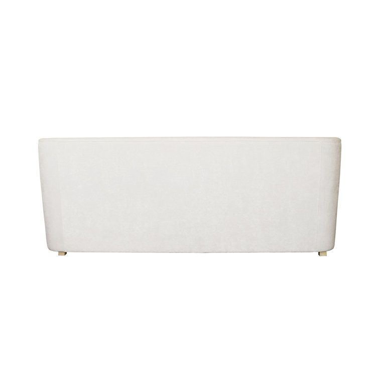 Kaleb 92.5'' White Velvet Upholstered Sofa