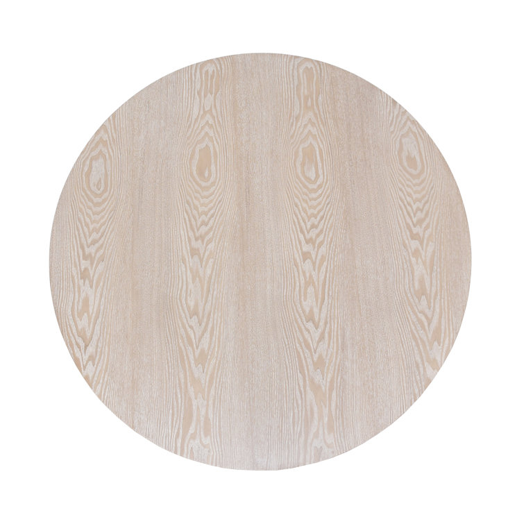 Oslo 42'' Round Beige Cerused Oak Coffee Table