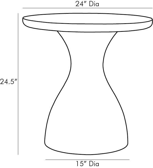 Voluptuous Charred Wood Gourd-Shaped Side Table