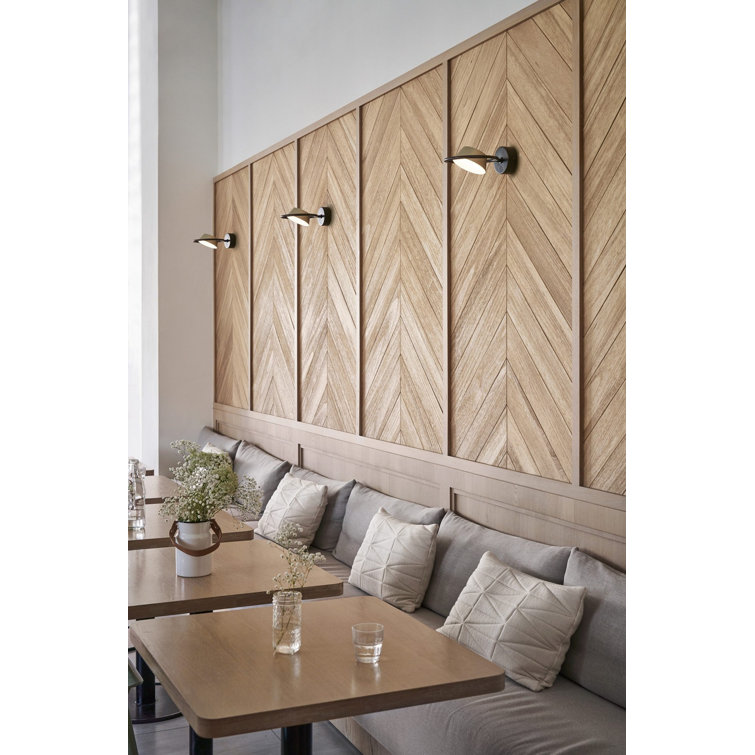 Matte Black and Gold Adjustable Dimmable Sconce