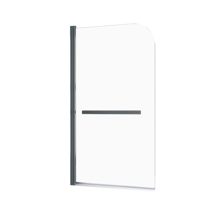 31'' x 55'' Stainless Steel Clear Glass Pivot Tub Door