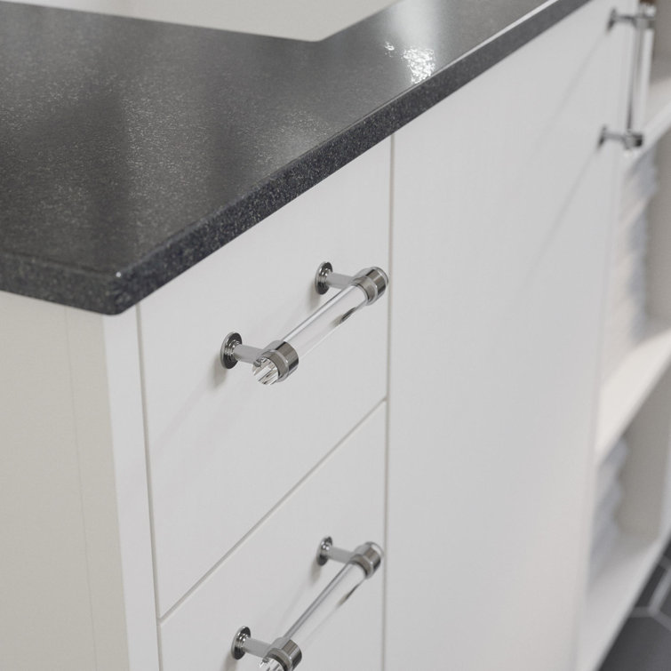 Chrome and Clear Acrylic Bar Cabinet Pulls Multipack