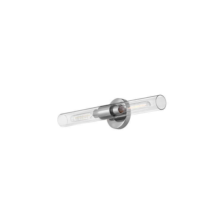Shea 24" Chrome Vanity Light with Clear Glass Shades