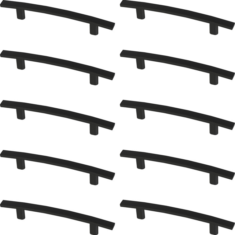 Matte Black Brass Cabinet Bar Pulls with Mounting Hardware