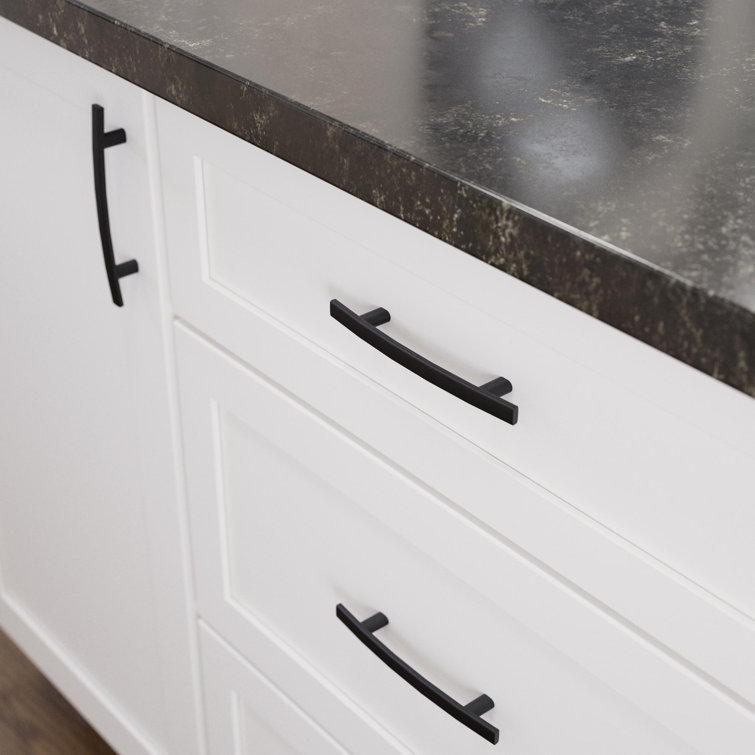 Matte Black Brass Cabinet Bar Pulls with Mounting Hardware