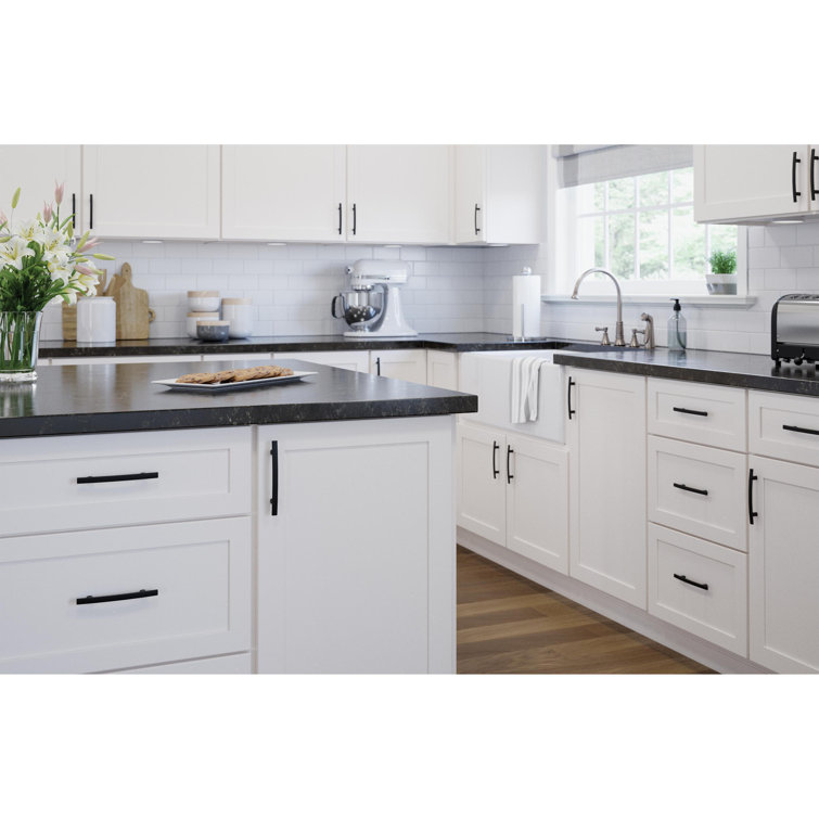 Matte Black Brass Cabinet Bar Pulls with Mounting Hardware