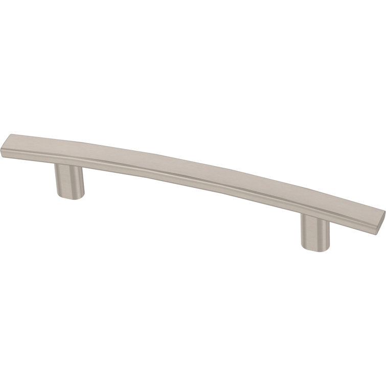 Satin Nickel Half Round Spoon Foot Cabinet Pull