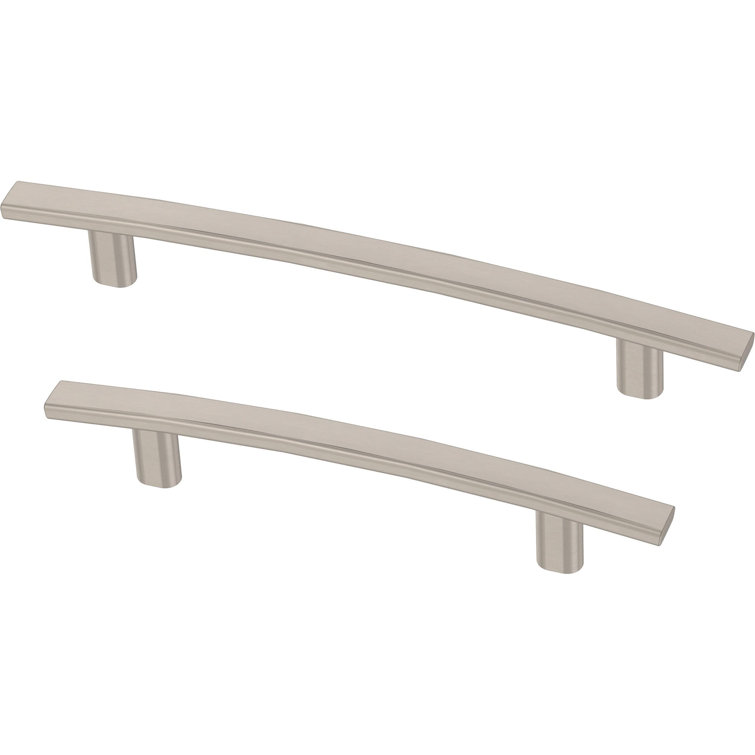 Satin Nickel Half Round Spoon Foot Cabinet Pull