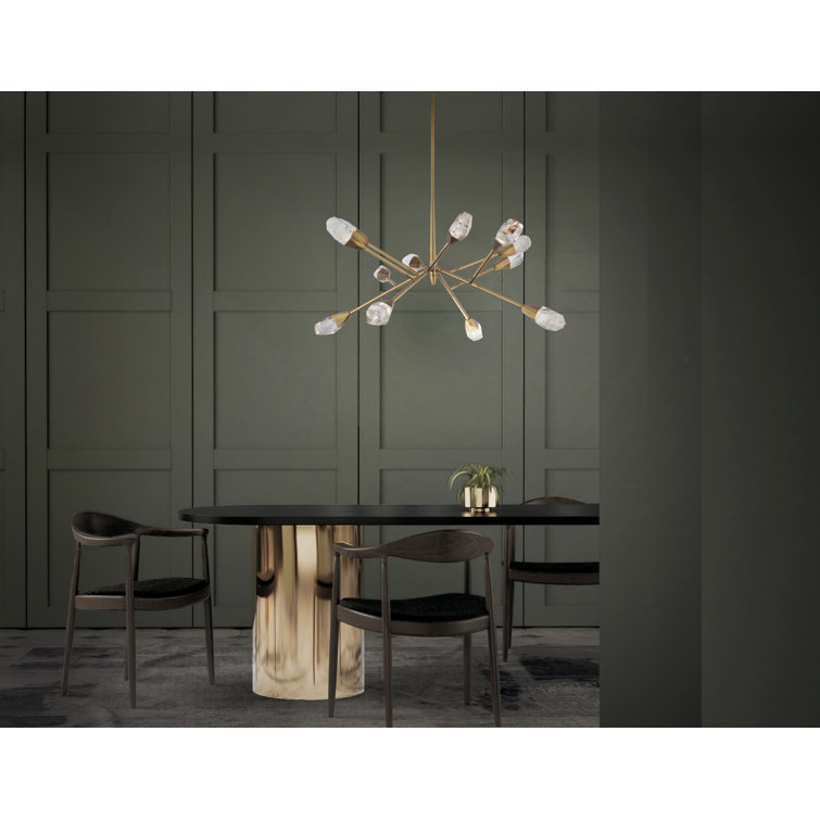Synapse Aged Brass 12-Light LED Sputnik Sphere Chandelier