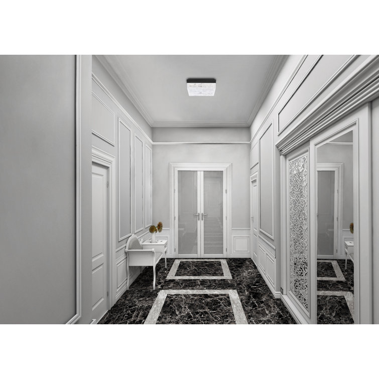 Whisper Crystal Chrome 12" LED Flush Mount for Indoor/Outdoor