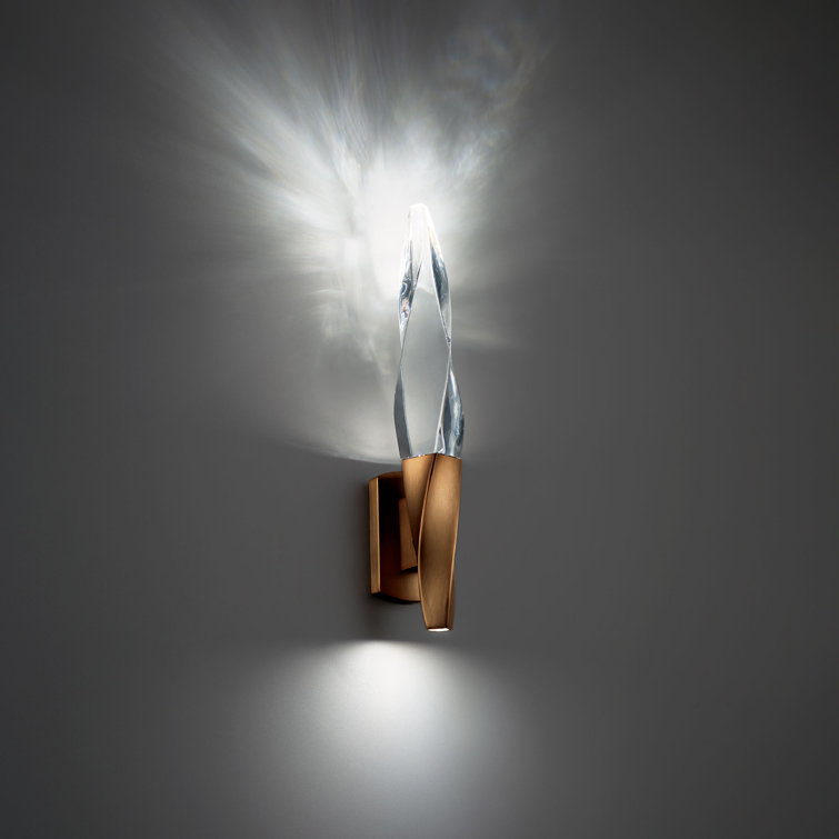 Kindjal Aged Brass Dimmable LED Armed Sconce