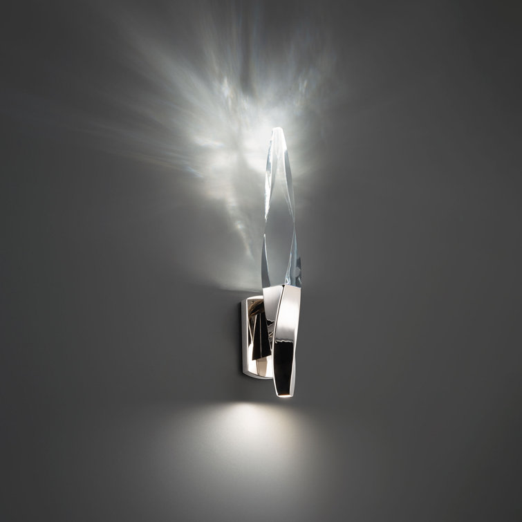 Kindjal Geometric LED Wall Sconce in Polished Nickel