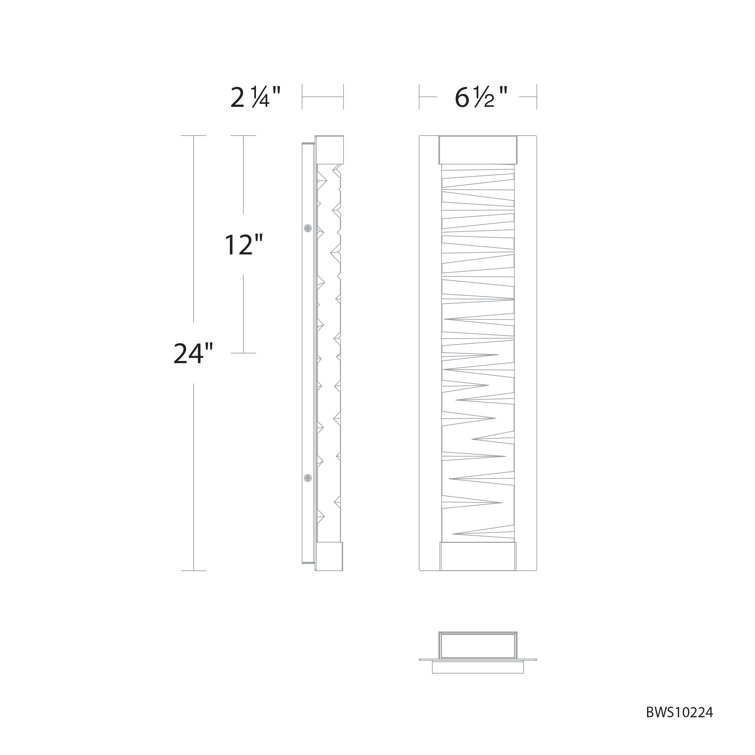 Echelon 24" Black Aluminum LED Dimmable Wall Sconce
