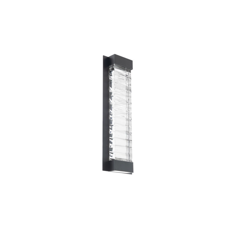 Black Crystal LED Wall Sconce with Integrated Dimmable Light