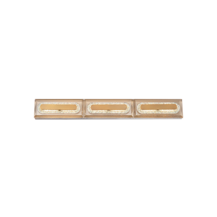 Soiree Aged Brass 3-Light Dimmable LED Vanity Wall Light
