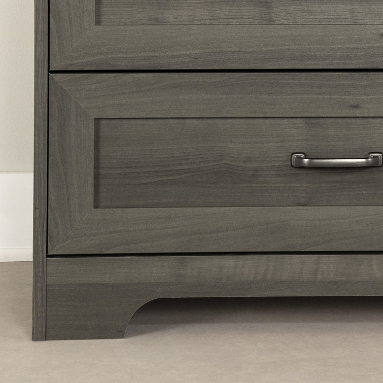 Gray Maple 2-Drawer Farmhouse Nightstand