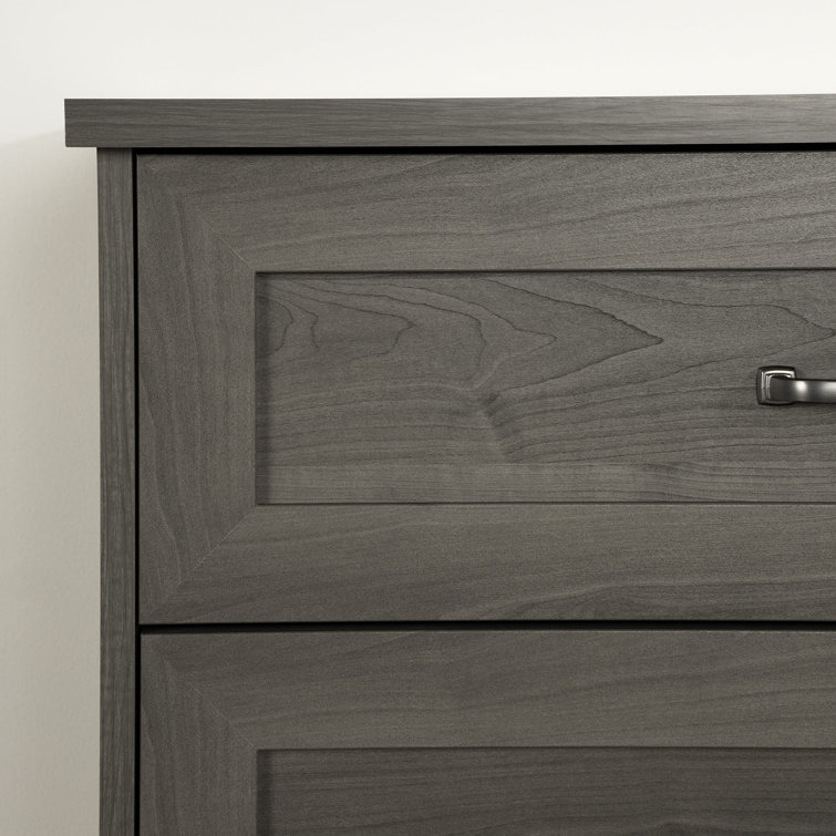 Gray Maple 2-Drawer Farmhouse Nightstand