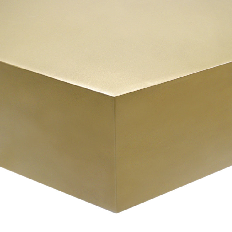 Dorian Faceted Brass Finish Iron Octagon Coffee Table