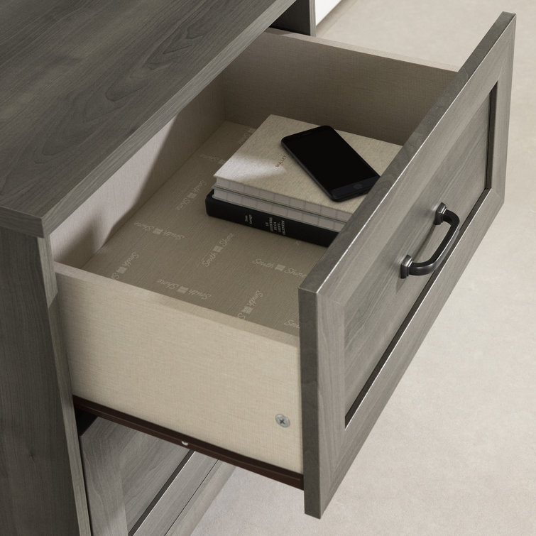 Gray Maple 2-Drawer Farmhouse Nightstand
