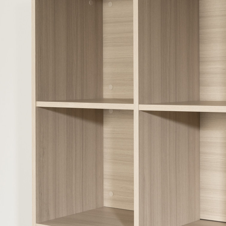 Soft Elm 65" Laminated Particle Board Bookcase with Doors