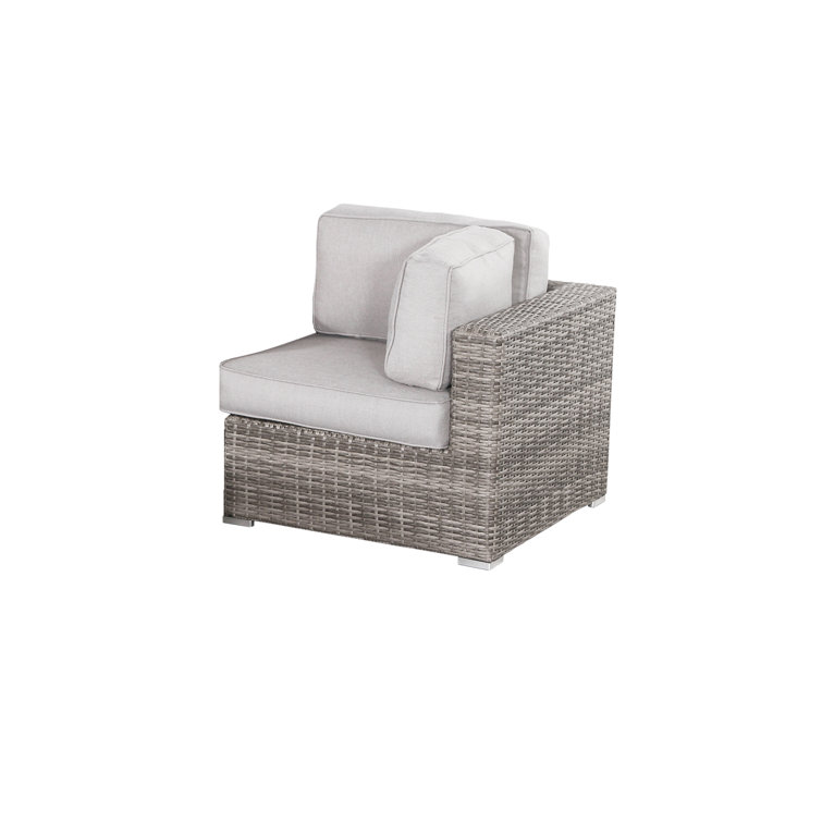 Minnesota Mixed Gray Wicker 9 Piece Sectional Seating Group with Cushions