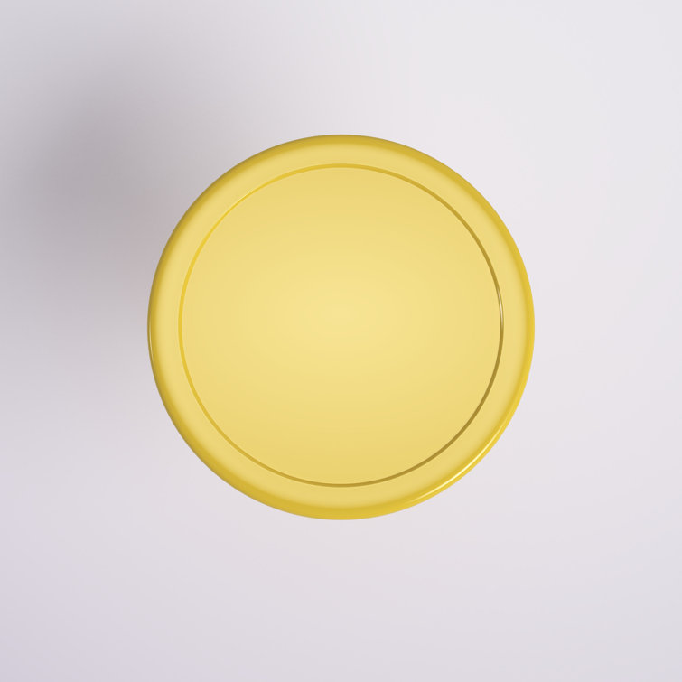 Bright Yellow Gloss Retro Metal Patio Side Table