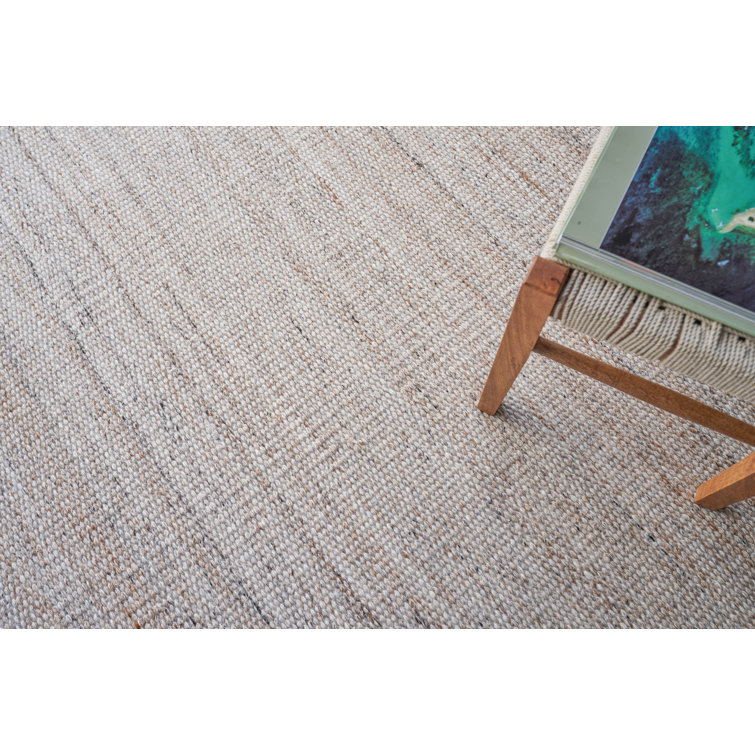 Light Beige Synthetic Flat Woven 8' x 10' Area Rug