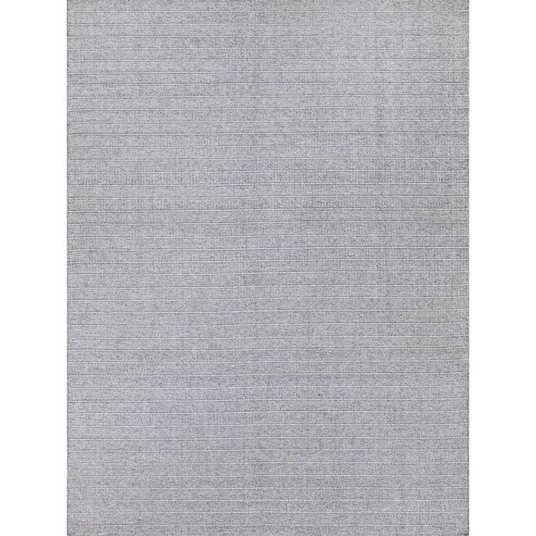 Nova Handmade Flatweave Ivory and Gray Rectangular Area Rug