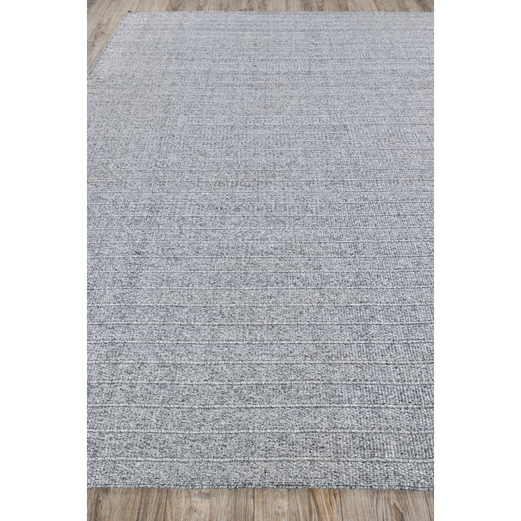 Nova Handmade Flatweave Ivory and Gray Rectangular Area Rug