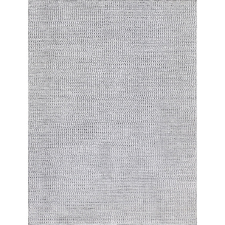 Gamma Silver Geometric Flatweave 9' x 12' Area Rug