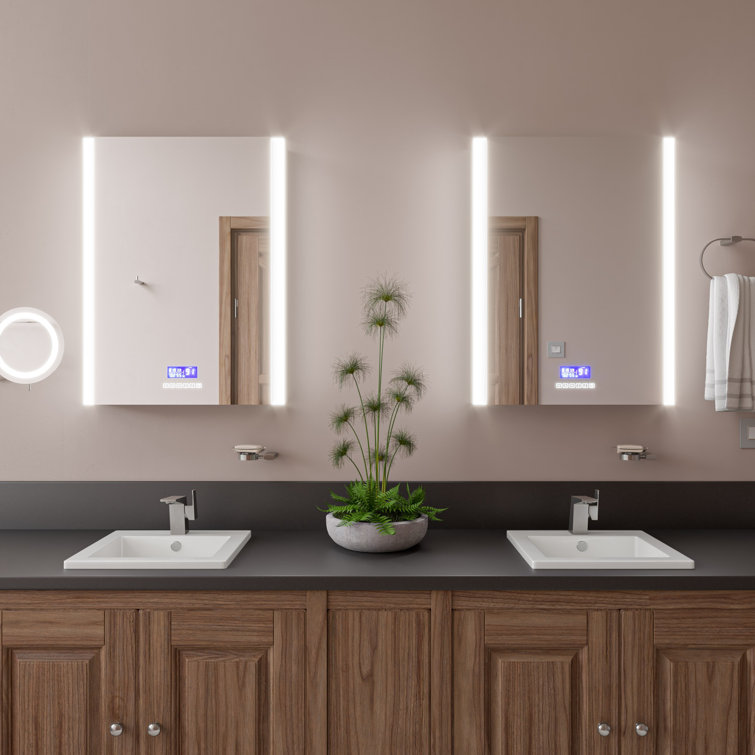 White Ceramic Square Drop-In Bathroom Sink with Overflow