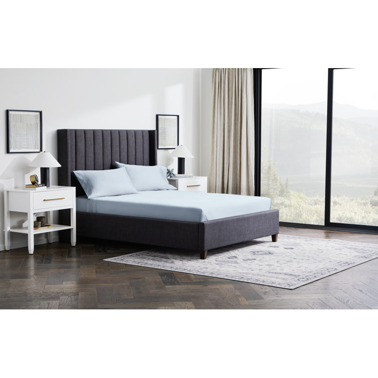 Supima Cotton Smoke Split King Deep Pocket Sheet Set