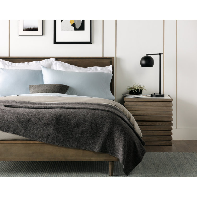 Supima Cotton Smoke Split King Deep Pocket Sheet Set