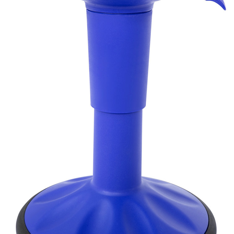 Blue Adjustable Height Kids Active Learning Stool with Rubber Seat